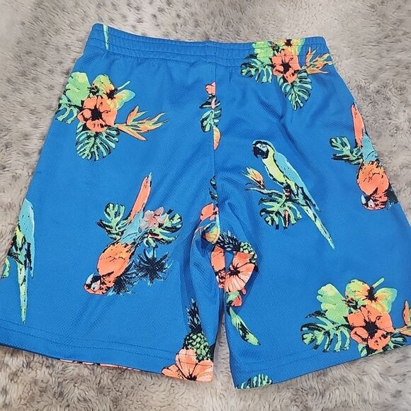Hurley Blue Tropical Print Shorts Size 7 - Picture 3 of 4